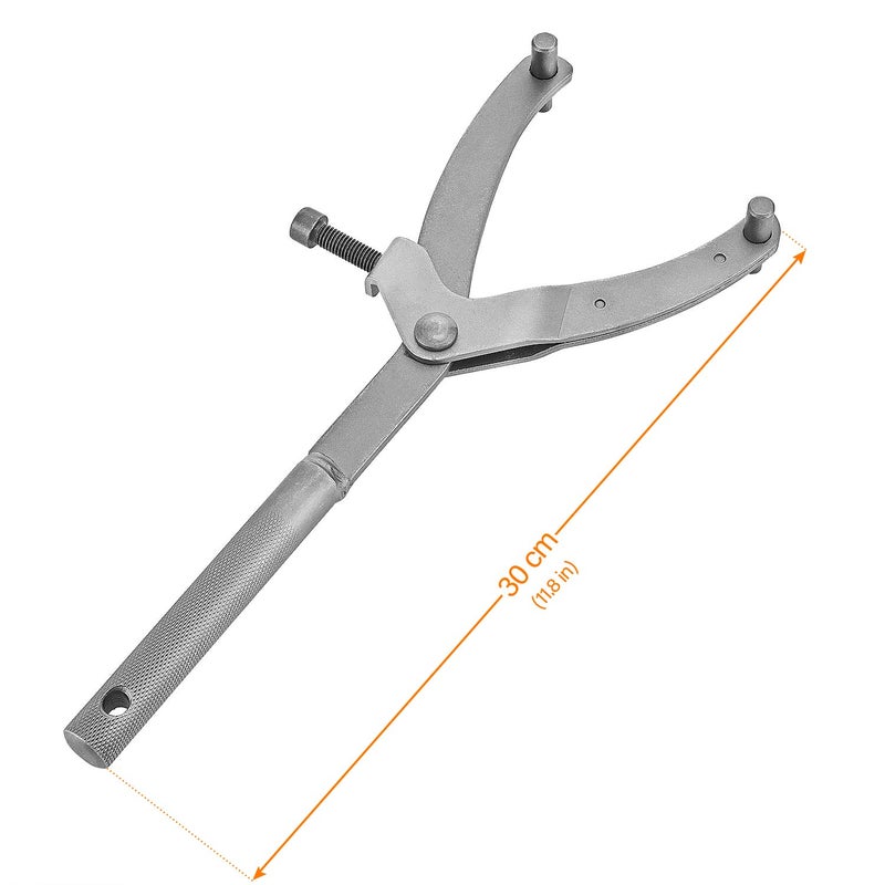 TRKIMAL Adjustable Locking Spanner Wrench Clutch, Wrench Holder Hub Rotor Flywheel Sprocket Spanner Wrench Set Fan Clutch Removal Tool for Scooter Motorcycle Accessories - Image 4